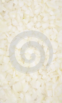 Fresh made Diced white onions