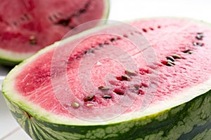 Fresh Magenta Watermelon Closeup photo
