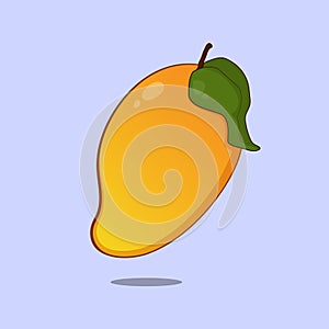 Fresh Mango Fruit Vector Illustration Icon Sweat Mango Icon