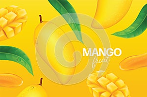 Fresh mango Vector illustration