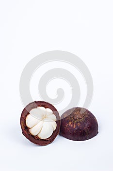 Fresh Mangosteen in  background