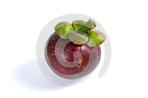 fresh mangosteen on a white background