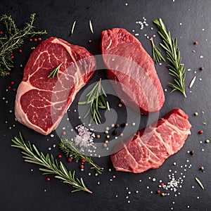 Fresh Marbled Beef Cuts for Grilling or Roasting