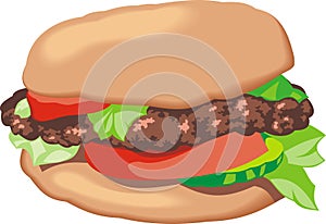 Fresh meat hamburger