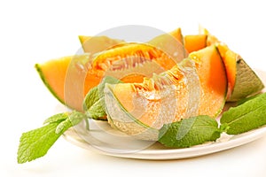 Fresh melon slices