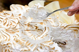 Fresh meringue cake