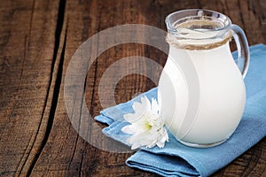 Fresh milk in a jug