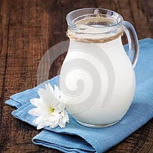 Fresh milk in a jug
