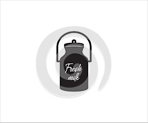 a fresh milk keg drum simple vector icon logo design illustration