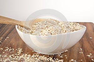 Fresh milled raw uncooked oats