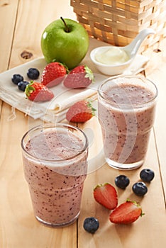 Fresh mix fruits smoothie