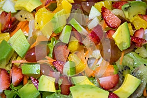 Fresh mixed fruits salad, healthy fresh fruits