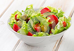 Fresh mixed vegetables salad