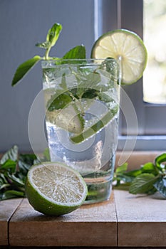 Fresh Mojito with mint and lime