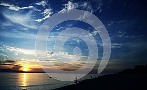 Fresh morning on beach