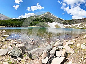 Fresh Morning Lake view of Castel wildland Provincial Park