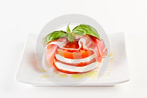 Fresh mozzarella and tomato salad