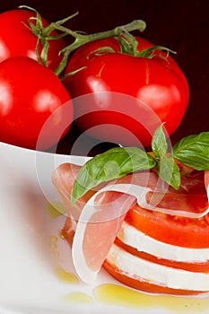 Fresh mozzarella and tomato salad