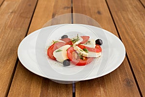 Fresh mozzarella, tomatoes salad