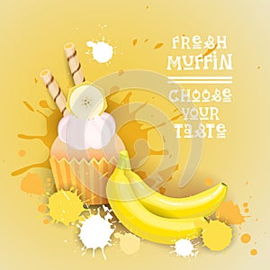 Fresh Muffin Choose Your Taste Logo Cake Sweet Beautiful Cupcake Dessert Delicious Food