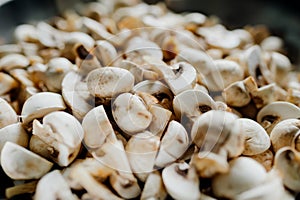 Fresh Mushrooms in Bowl