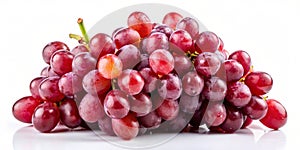 fresh natural red grapes isolated AI-Created Content photo