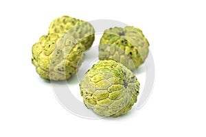 Fresh from nature organic Sugar apple isolated on white