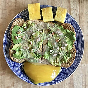 Fresh and Nutritious Avocado Dish on a Plate