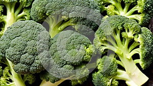 Fresh and nutritious broccoli florets on display