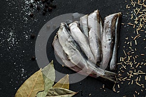 Fresh oiled sardines