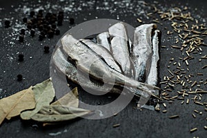 Fresh oiled sardines