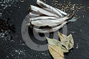 Fresh oiled sardines