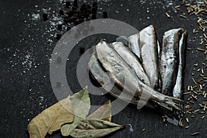 Fresh oiled sardines