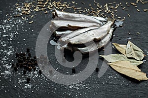 Fresh oiled sardines