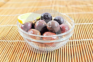 Fresh olives in a bowl