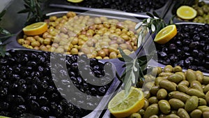 Fresh olives  in selling market