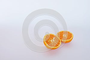 Fresh Orang on white background corner