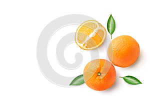 Fresh orange fruit with sliced