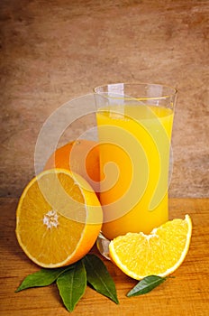 Fresh orange juice photo