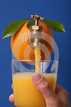 Fresco naranja jugo 