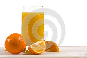 Fresh orange juice with fresh oranges