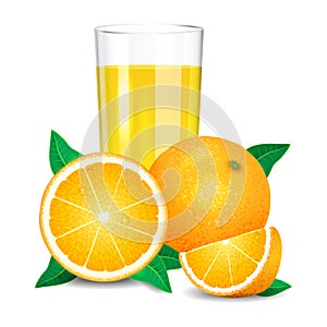 Fresco naranja jugo a piezas de naranja jugo a naranja 