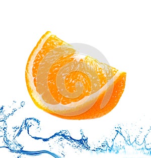 Fresh orange jumping