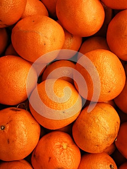 Fresh orange, lime or lemon for sale in local market which are place on stall, agriculture and fruits product.