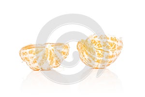 Fresh orange mandarin isolated on white