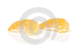 Fresh orange mandarin isolated on white