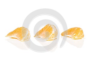 Fresh orange mandarin isolated on white