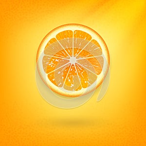 Fresh Orange on Orange Background