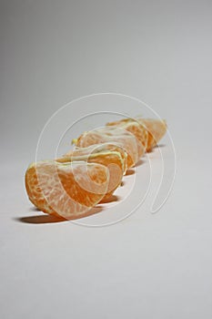 The fresh orange and peel