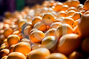 Fresh orange for sale at local market. Agriculture product. Organic fruits